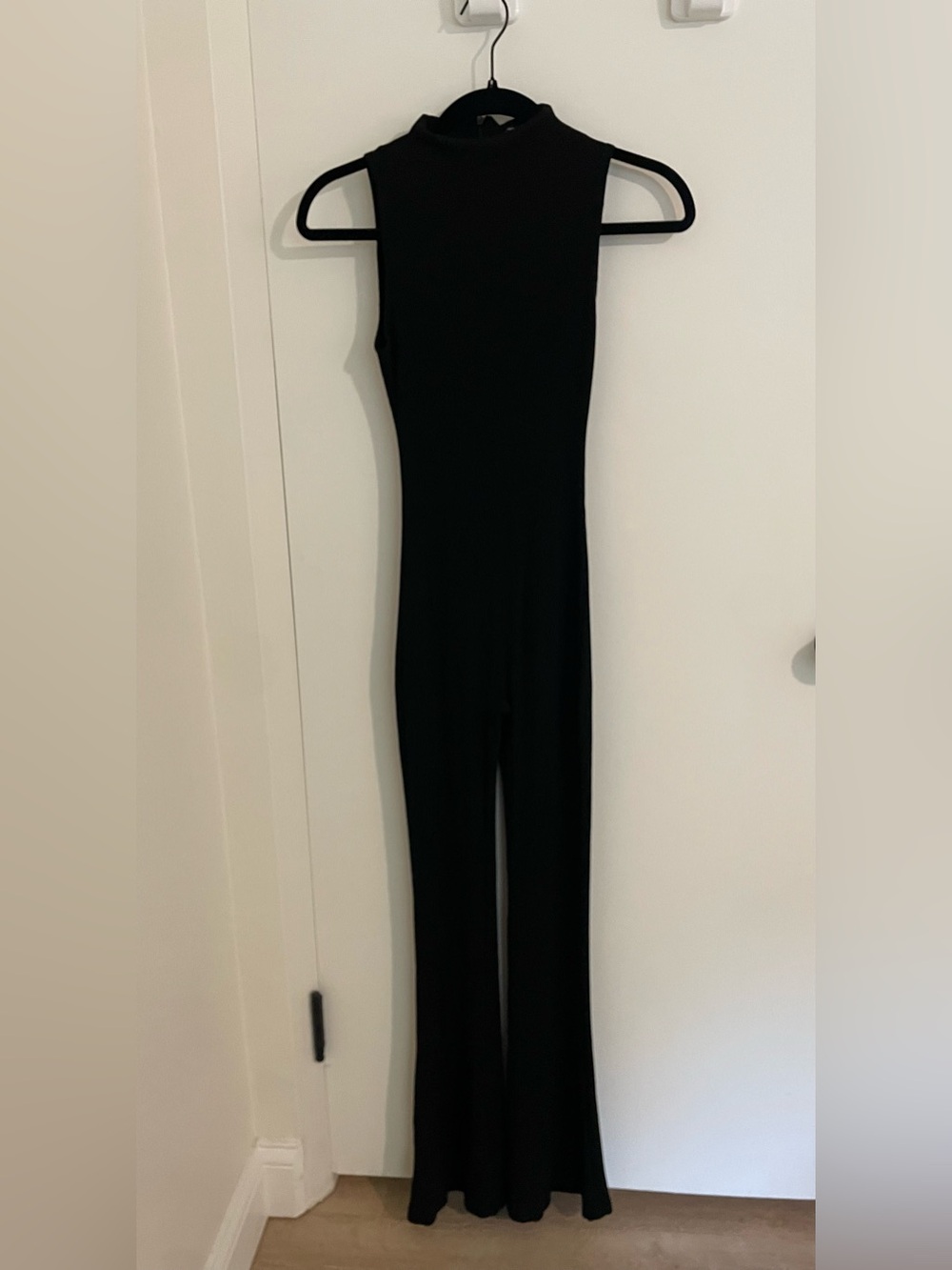 Fashion Nova Black Sleeveless Wide-Leg Jumpsuit
